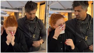 VIDEO. Un german a c&acirc;știgat un premiu uriaș la loto, iar prietena lui &icirc;și șterge nasul și lacrimile cu bancnote de 500 euro&nbsp;