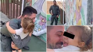 ”Mi-a fost dor de tine” - Moment emoționant între un rezervist al armatei israeliene și fiul său. Cei doi s-au îmbrățisat și alintat clipe în șir