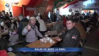 VIDEO- R&acirc;uri de bere la Sibiu. Festivalul Oktoberfest, bucurie pentru sibieni