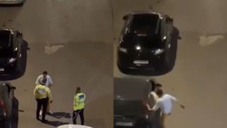 Suprins de poliție c&acirc;nd distruge mașina