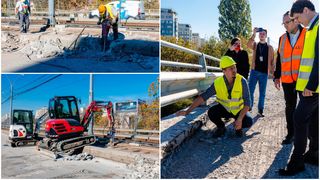 VIDEO - Nicușor Dan contrazice realitatea lucrărilor de reabilitare: "Termenul asumat în urmă cu o lună, ca în martie să se reia circulația pe pod, va fi respectat"