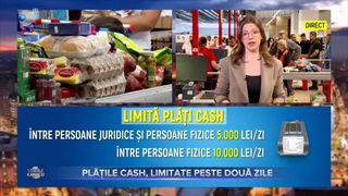 VIDEO - Plățile cash, limitate de la 1 noiembrie. Nu vom mai putea face cumpărături mari cu banii jos