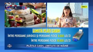 VIDEO - Plățile cash vor fi limitate de miercuri, 1 noiembrie. Românii din mediul rural, cei mai afectați: "Este destul de dificil să-ți faci un cont la bancă dacă stai în mediul rural și trebuie să mergi la oraș"