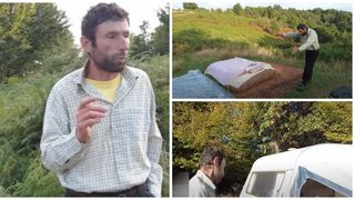 Un bărbat a primit o rulotă, după ce timp de 11 ani a trăit la marginea unei păduri din Gorj: ”Oamenii au fost mișcați și binevoitori să-mi aducă rulota”