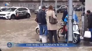 VIDEO- Cod roșu de inundații în Italia. Mai multe regiuni sunt inundate
