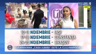 VIDEO - Caravana &bdquo;Dragostea &icirc;ți bate la ușă&rdquo; este la Cluj-Napoca. Andreea Mantea, sfaturi pentru viitorii concurenți