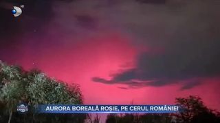 Aurora boreală roșie, pe cerul Rom&acirc;niei. Fenomenul a putut fi văzut &icirc;n mai multe județe din țară