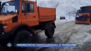 VIDEO - Ninsorile închid Transfăgărășanul și Transalpina. „Există pericol destul de mare pentru cei care circulă în zona de gol alpin.”