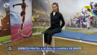 Soluția pentru a scăpa de durerile de spate. Kinetoterapeutul Alin Burileanu ne va arăta 3 exerciții pe care le putem face la birou