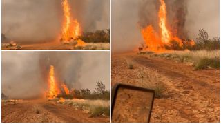 Tornadă de foc, în Australia! Fenomenul meteo straniu a fost surprins de un bărbat