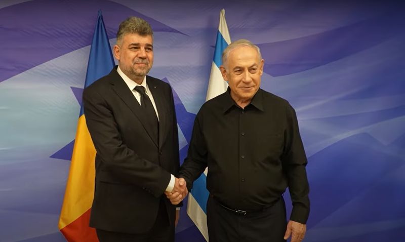 Marcel Ciolacu, alături de premierul israelian Benjamin Netanyahu