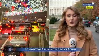 VIDEO - Se montează luminițele de Crăciun. Primăria Capitalei a alocat 5 milioane de lei pentru achiziționarea și închirierea decorațiunilor