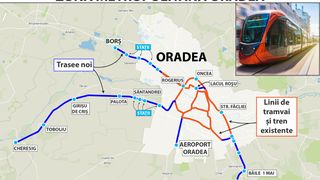 statii tram train zona metropolitana Oradea