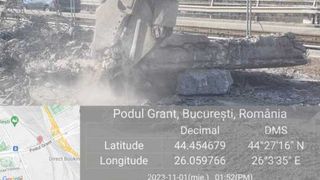 Nori de praf formați &icirc;n urma lucrărilor la Podul Grant