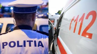 Polițiști atacați cu toporul de un bărbat din Prahova! Unul dintre agenți a fost lovit &icirc;n cap/ Mașina Poliției a fost avariată