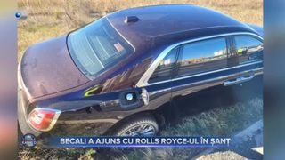 Gigi Becali a ajuns cu bolidul de lux &icirc;n șanț. Rolls Royce-ul a fost abandonat pe centura Capitalei