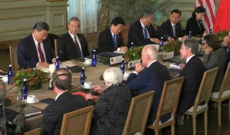 primele imagini de la întâlnirea celor doi șefi de stat, Joe Biden și Xi Jinping