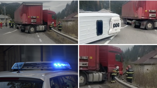 VIDEO-Accident grav la Valea Putnei, &icirc;ntre un microbuz de călători şi un TIR. A fost activat planul roșu de intervenție