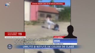 VIDEO - Elevă umilită și bătută de colegii de clasă. Agresiunea a ieșit la suprafață abia după ce părintele unui elev a descoperit imaginile