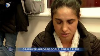 VIDEO - Grădinițe aproape goale, spitale pline. Medicii se așteaptă ca &icirc;n săptăm&acirc;nile următoare, numărul de infecții să crească