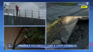 VIDEO- Ciclonul Linus a făcut prăpăd pe litoral. Vântul a suflat cu peste 120 de km pe oră