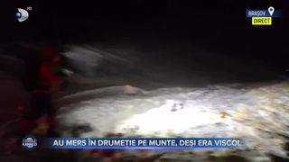 VIDEO- Mai mulți turiști au rămas blocați pe munte. Salvamontiștii au ajuns după 8 ore