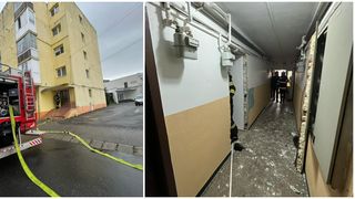 Explozie devastatoare la parterul unui bloc din Sibiu! O femeie de 86 de ani a fost grav rănită