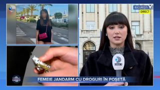 VIDEO- Femeia jandarm, prinsă cu droguri în poșetă, face parte din brigada care înșoțește procurorii D.I.I.C.O.T la acțiunile antidrog