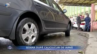 VIDEO - A &icirc;nceput sezonul echipării mașinilor. &Icirc;n prag de iarnă, șoferii au dat năvală la vulcanizări și service-uri auto