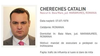 Cătălin Cherecheș urmărire națională