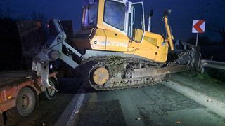 buldozer accident dn7 arad