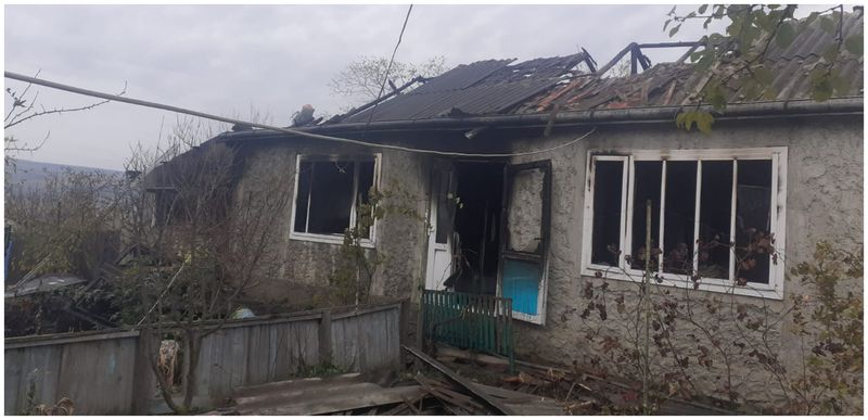 Incendiu casă Botoșani