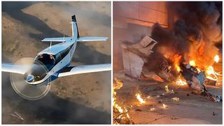 VIDEO. Un avion s-a prăbușit peste un centru comercial. "S-a auzit un zgomot uriaș și totul s-a acoperit de fum"