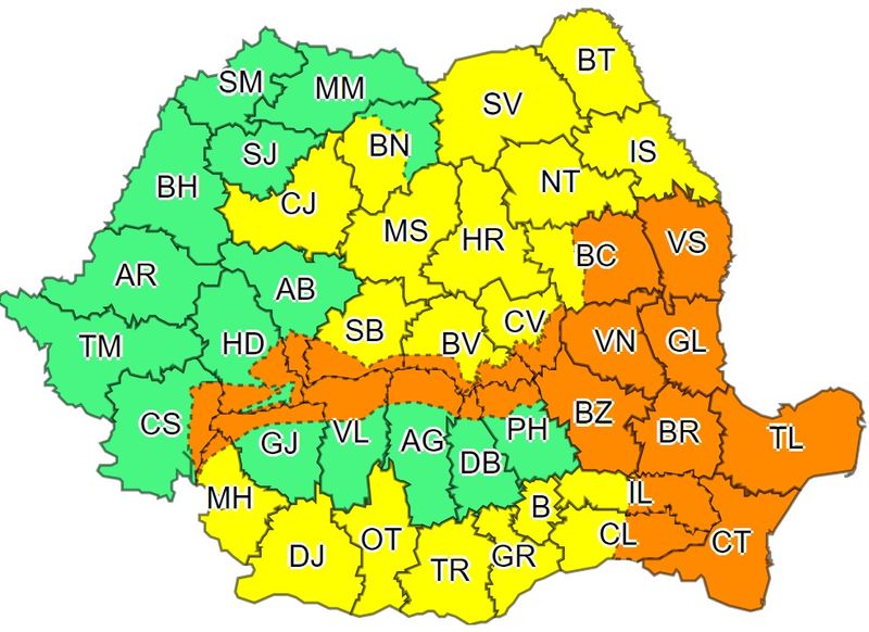 anm vremea Cod portocaliu 