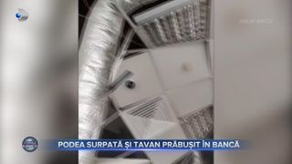 VIDEO- Tragedie într-o unitate bancară din Cluj. Podeaua s-a surpat și tavanul s-a prăbușit