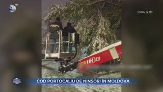 VIDEO- Cod portocaliu de ninsori &icirc;n Moldova și Ucraina. Furtuna Secolului a cuprins cele două țări
