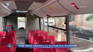 VIDEO- Vom trece granița cu autobuzul plutitor. Noul mijloc de transport a fost testat la Călărași