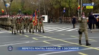 VIDEO - Repetiții intense  pentru parada de 1 decembrie. Restricțiile rutiere vor dura până la ora 14.00
