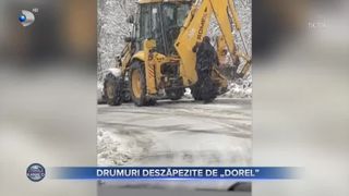 VIDEO- Drumuri deszăpezite de „Dorel”. Primarul comunei: ”Ei sunt dotați, nu știu ce s-a întâmplat”