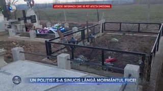 VIDEO- Un polițist s-a sinucis l&acirc;ngă morm&acirc;ntul fiicei, care astăzi și-ar fi celebrat ziua onomastică