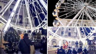 Incident la Târgul de Crăciun din Constanța. 45 de oameni, dintre care 29 de copii, au rămas blocați în roata panoramică