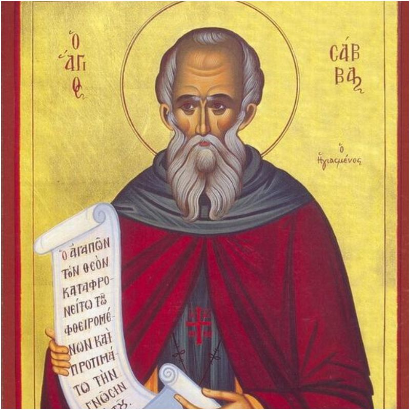 portret sfantul sava cel sfintit