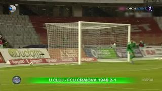 VIDEO- Victorie U Cluj. Clujenii au &icirc;nvins cu un scor de 2-1