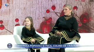 VIDEO- Andreea Popovici și fiica, colind de Crăciun. Ce cadouri au primit micuții artistei de muzică populară, de la Moș Nicolae?
