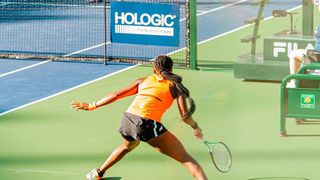 coco gauff in timpul meciului