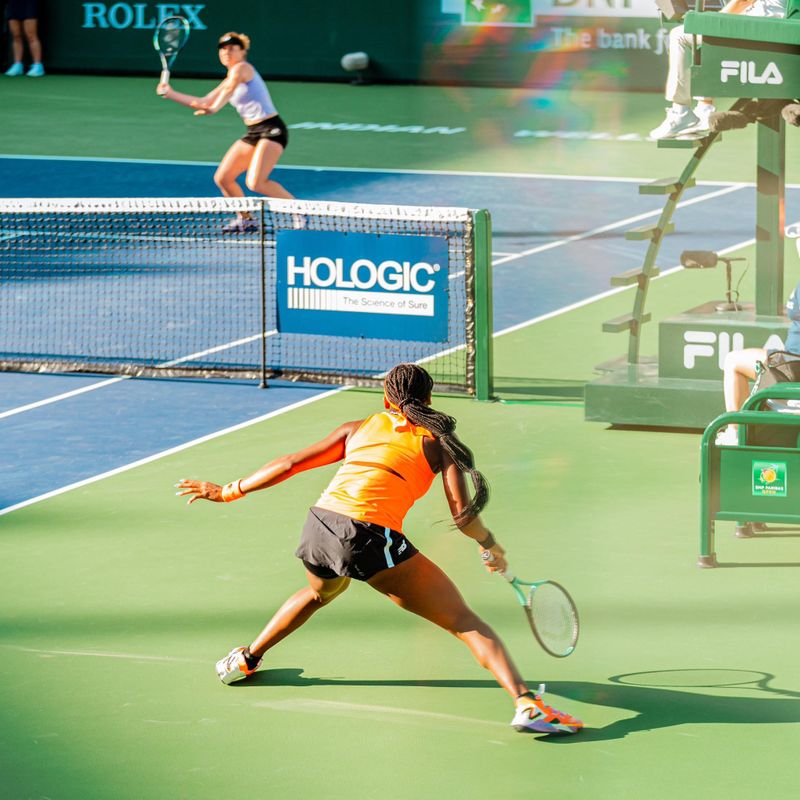 coco gauff in timpul meciului