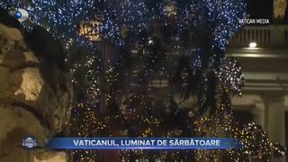 VIDEO- Vaticanul, luminat de sărbătoare. Papa Francis a ținut un discurs emoționant