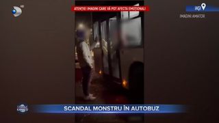 VIDEO- Scandal monstru în autobuz. Un tânăr a fost agresat de șofer