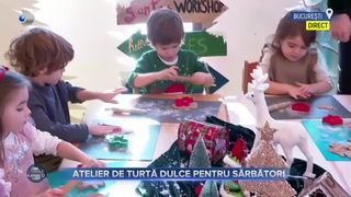 VIDEO- Atelier de turtă dulce pentru sărbători, la grădiniță. Activitatea a fost pe placul celor mici