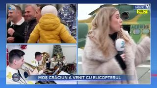 VIDEO - Moș Crăciun a venit cu elicopterul. 120 de copii l-au așteptat cu sufletul la gură